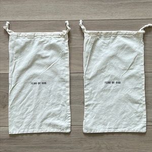 FEAR OF GOD 2 Shoe Dust Bags 15”x9”